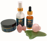 Natural Rose Quartz Gua Sha Mushroom Massage Stone - Nailah's Shea