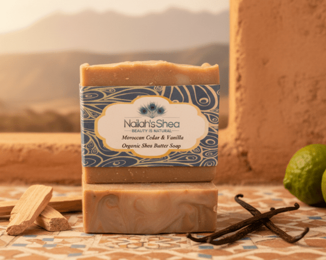 Moroccan Cedar & Vanilla Organic Shea Butter Bar Soap – Nailah's Shea
