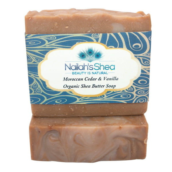 Moroccan Cedar and Vanilla Shea Butter Soap - Shea Butter Soap Hand-Crafted - Men - Nailah's Shea