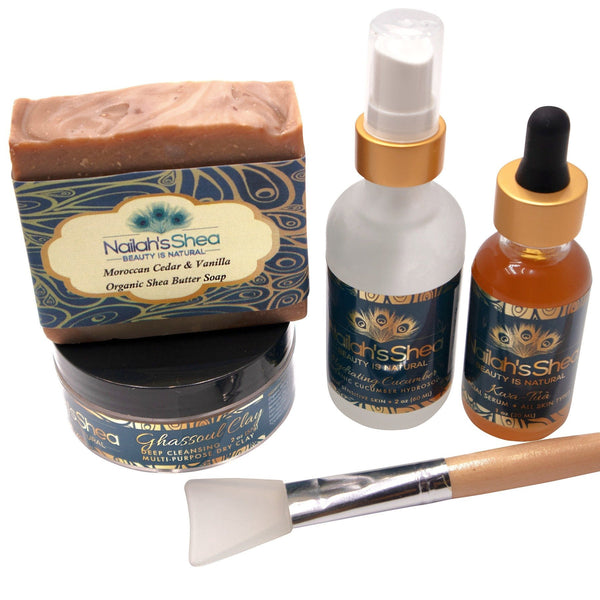 Moroccan Ghassoul Set - Cleanse and Condition - Nailah's Shea