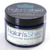 Nailah's Shea Mint Tea Exfoliating Sugar Scrub - Exfoliating Shea Sugar Scrubs - Men - Nailah's Shea