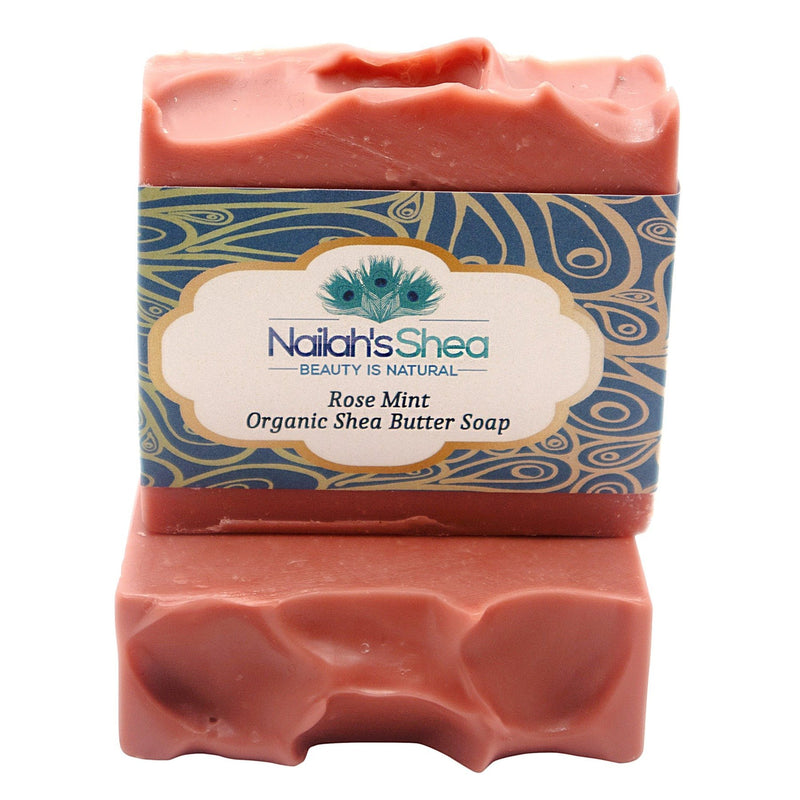 Rose Mint Shea Butter Soap - Shea Butter Soap Hand-Crafted - Nailah's Shea